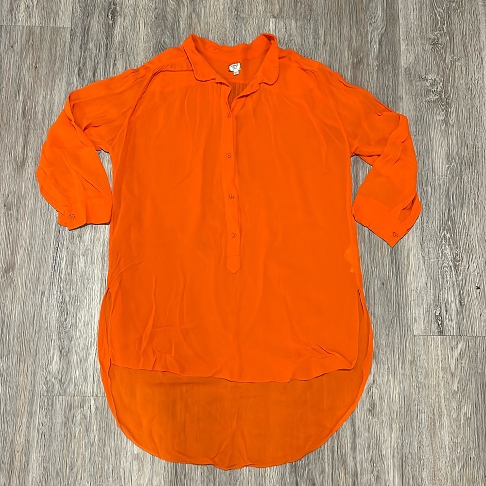 Wilfred 100% Silk High Low Hem Blouse​